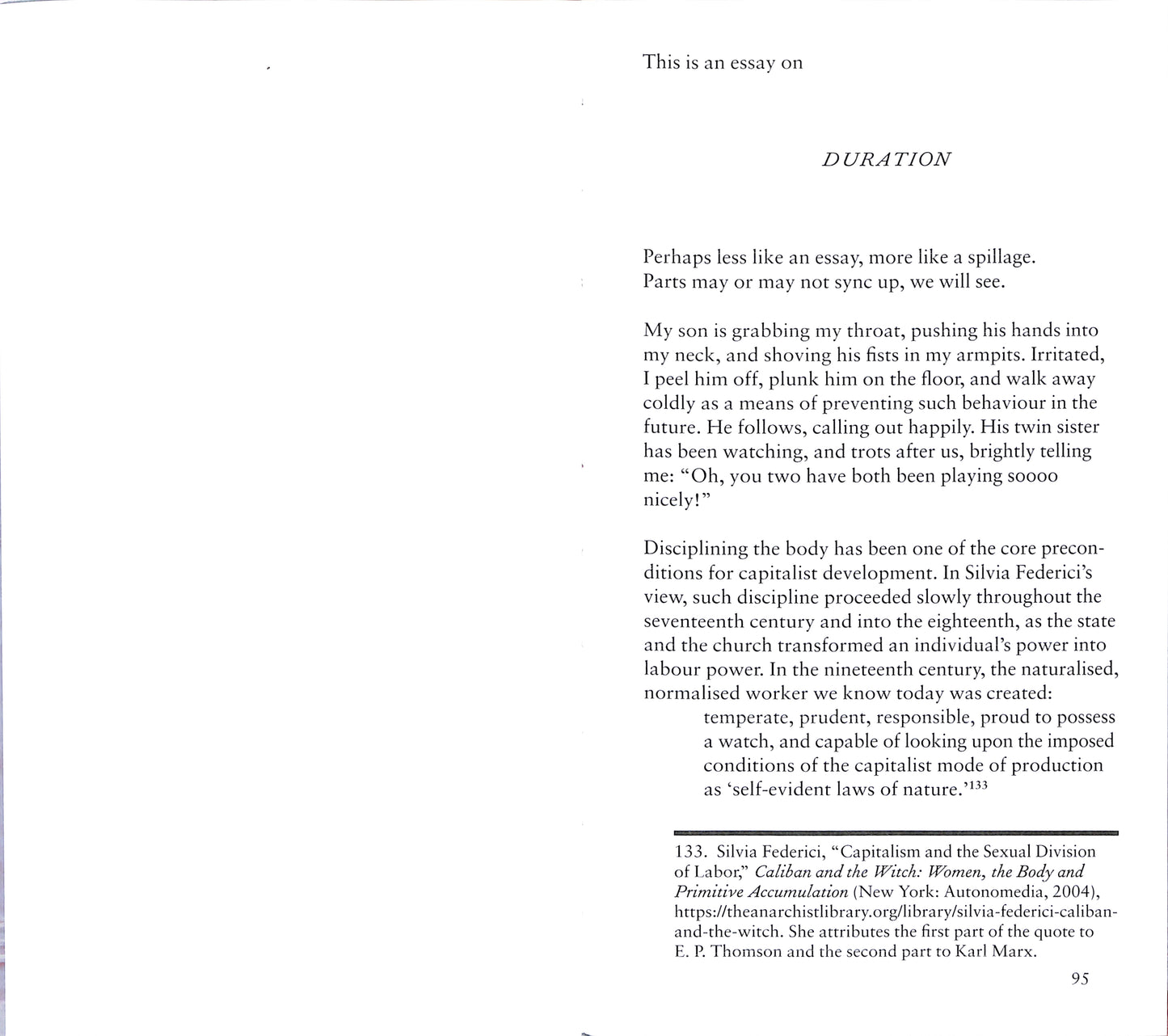 CALLY SPOONER / A Hypothesis of Resistance