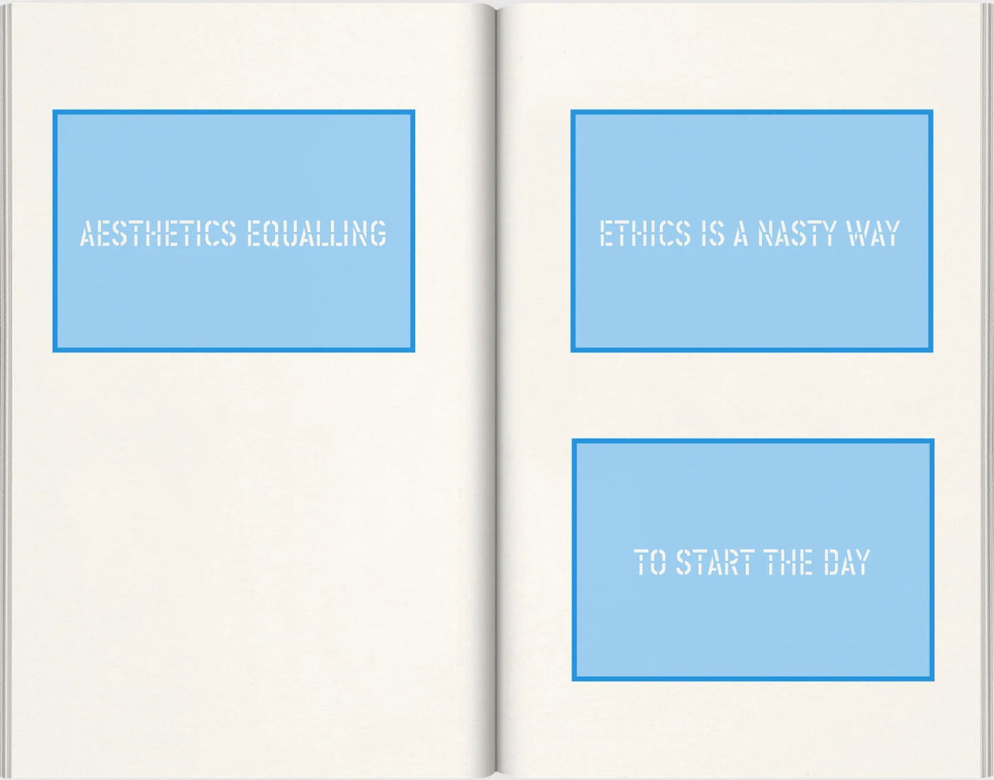 LAWRENCE WEINER / Deep blue sky / Light blue sky 2