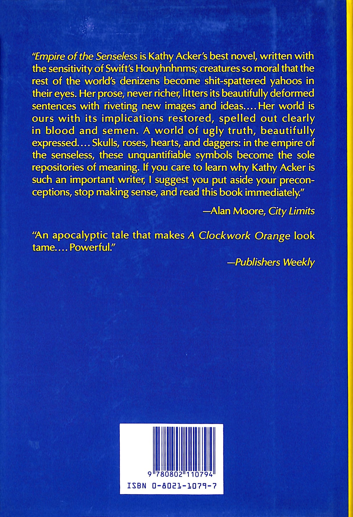 KATHY ACKER / Empire of the Senseless
