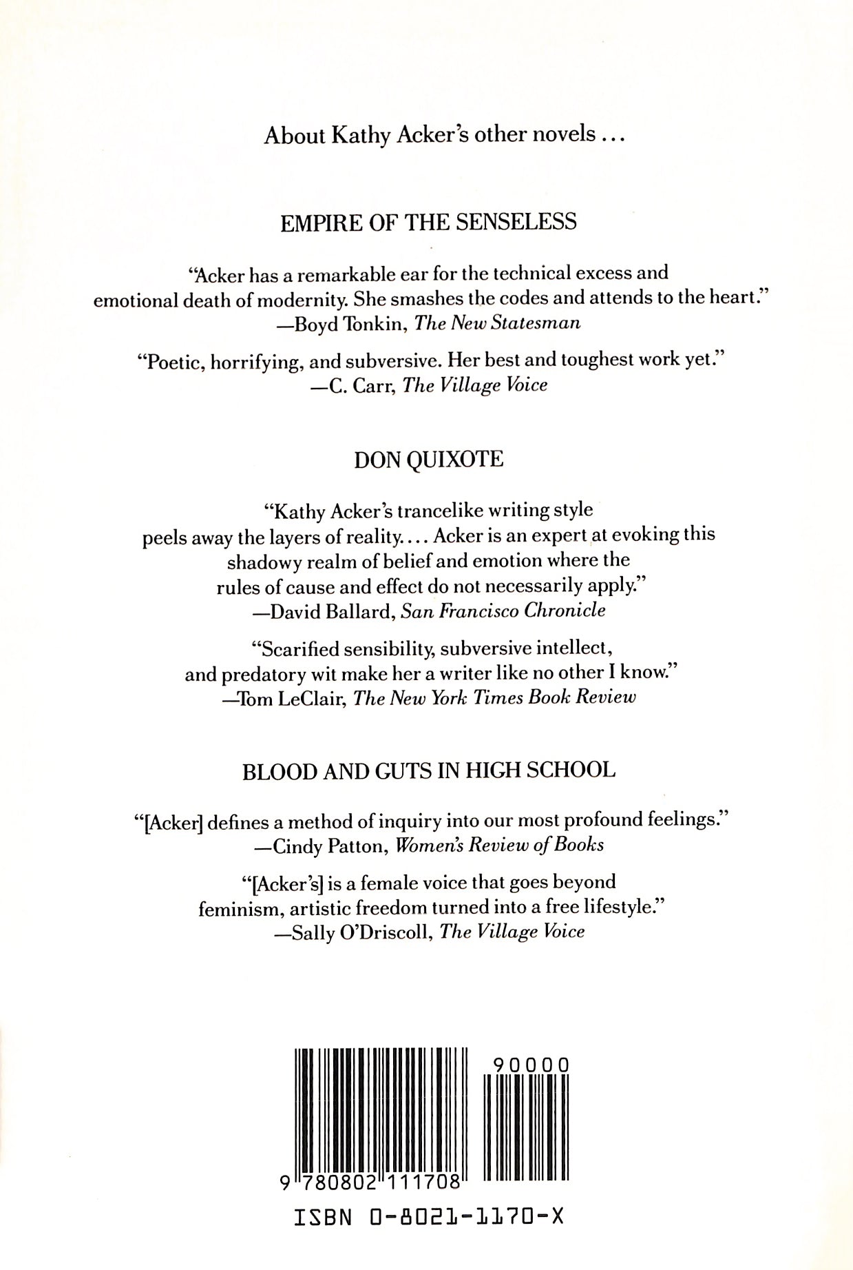 KATHY ACKER / In Memoriam to identify