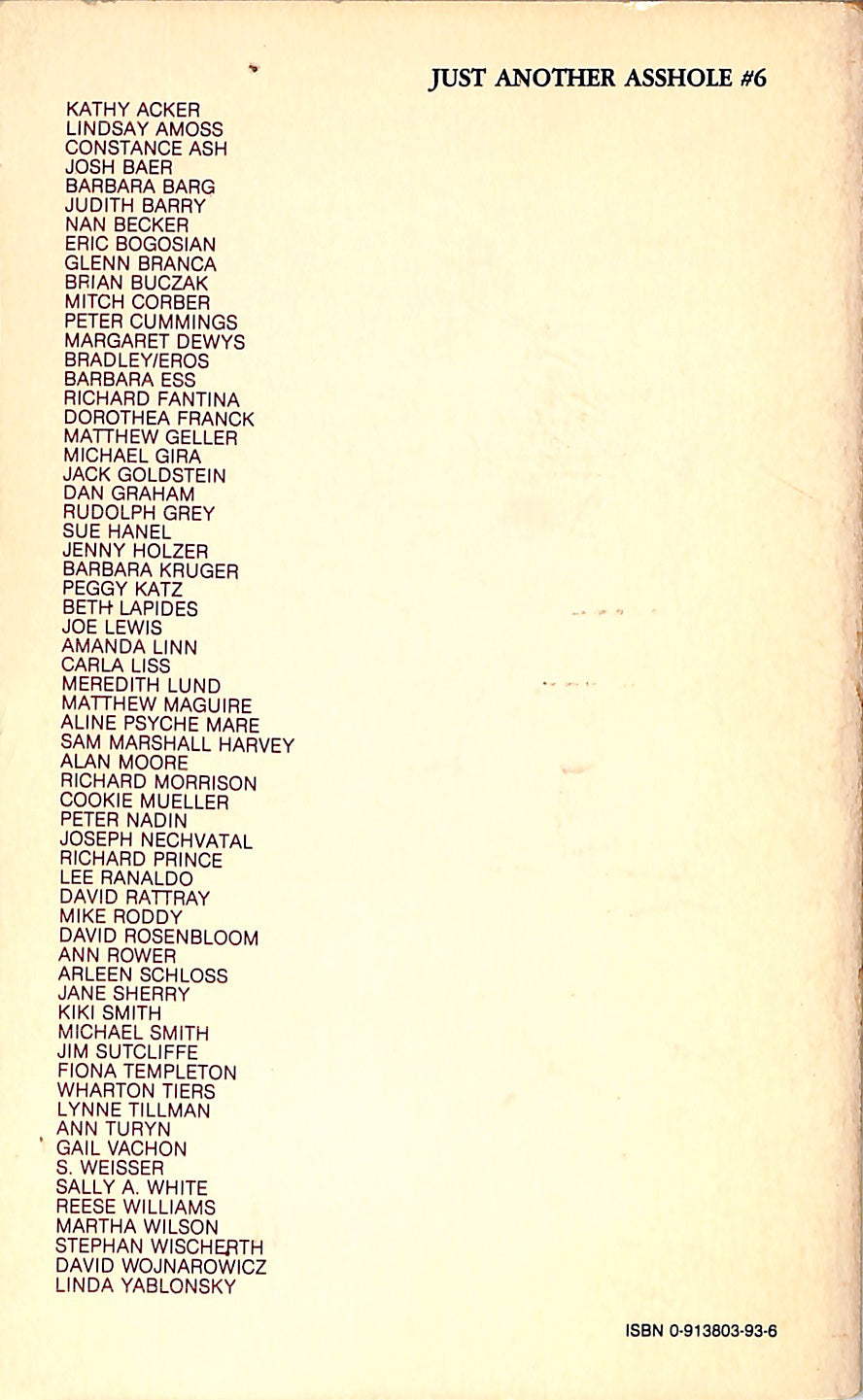 BARBARA ESS (Ed) / Just Another Asshole #6