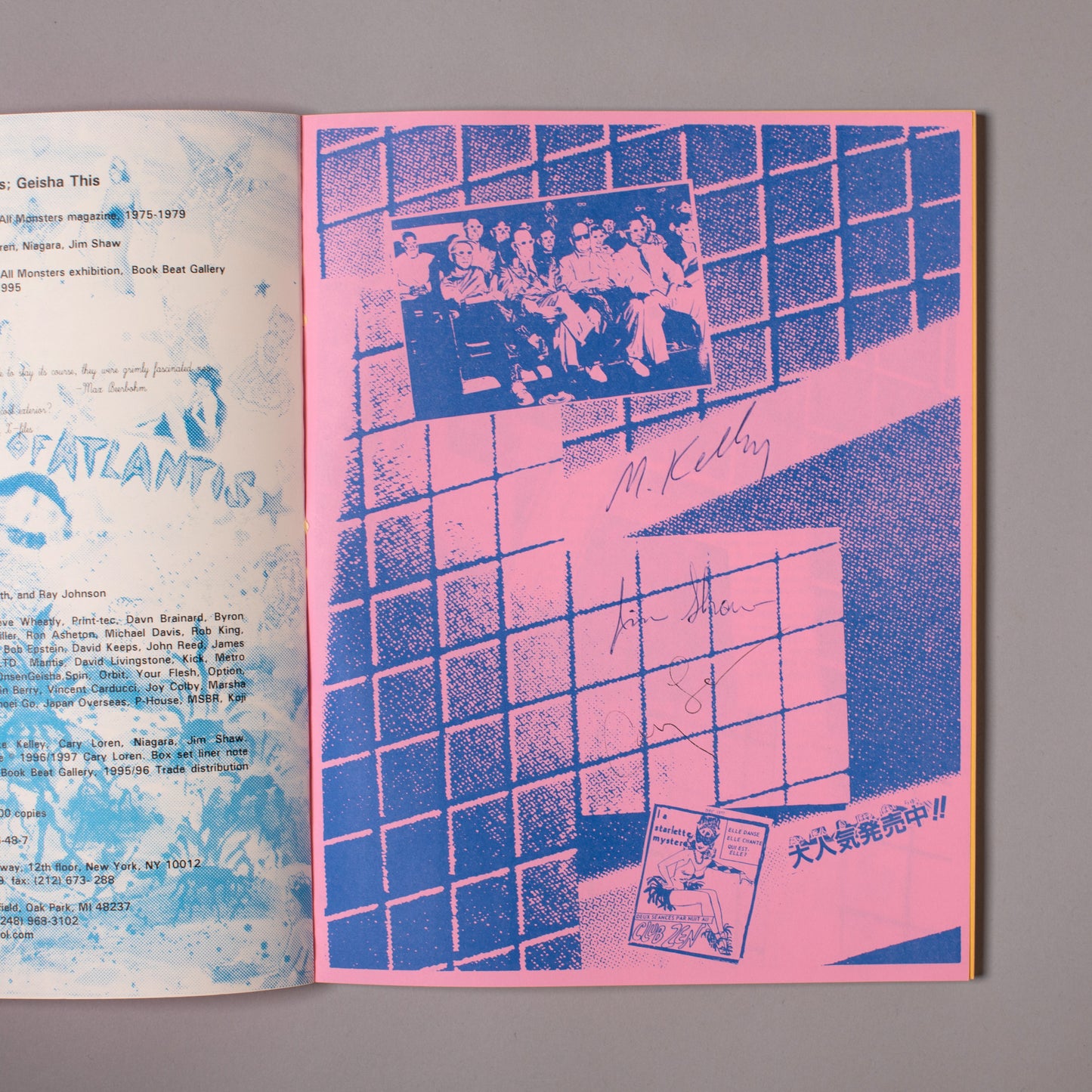 DESTROY ALL MONSTERS / Geisha This (Multi-Signed by Mike Kelley, Jim Shaw, Niagara & Cary Loren)