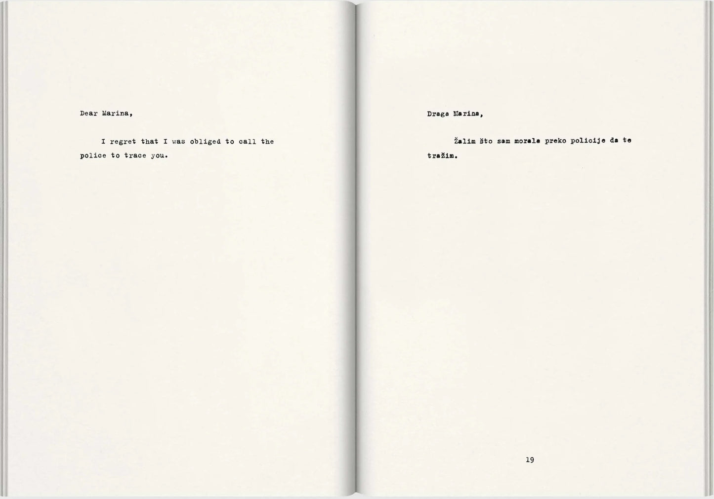 MARINA ABRAMOVIĆ / 100 Pisama / 100 Letters