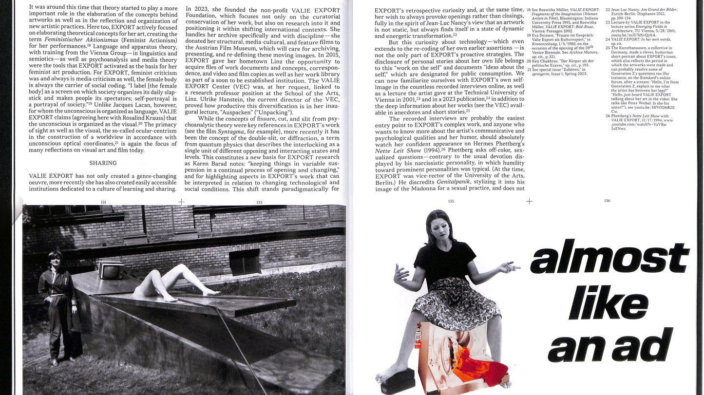 VALIE EXPORT / How to do things with Valie Export