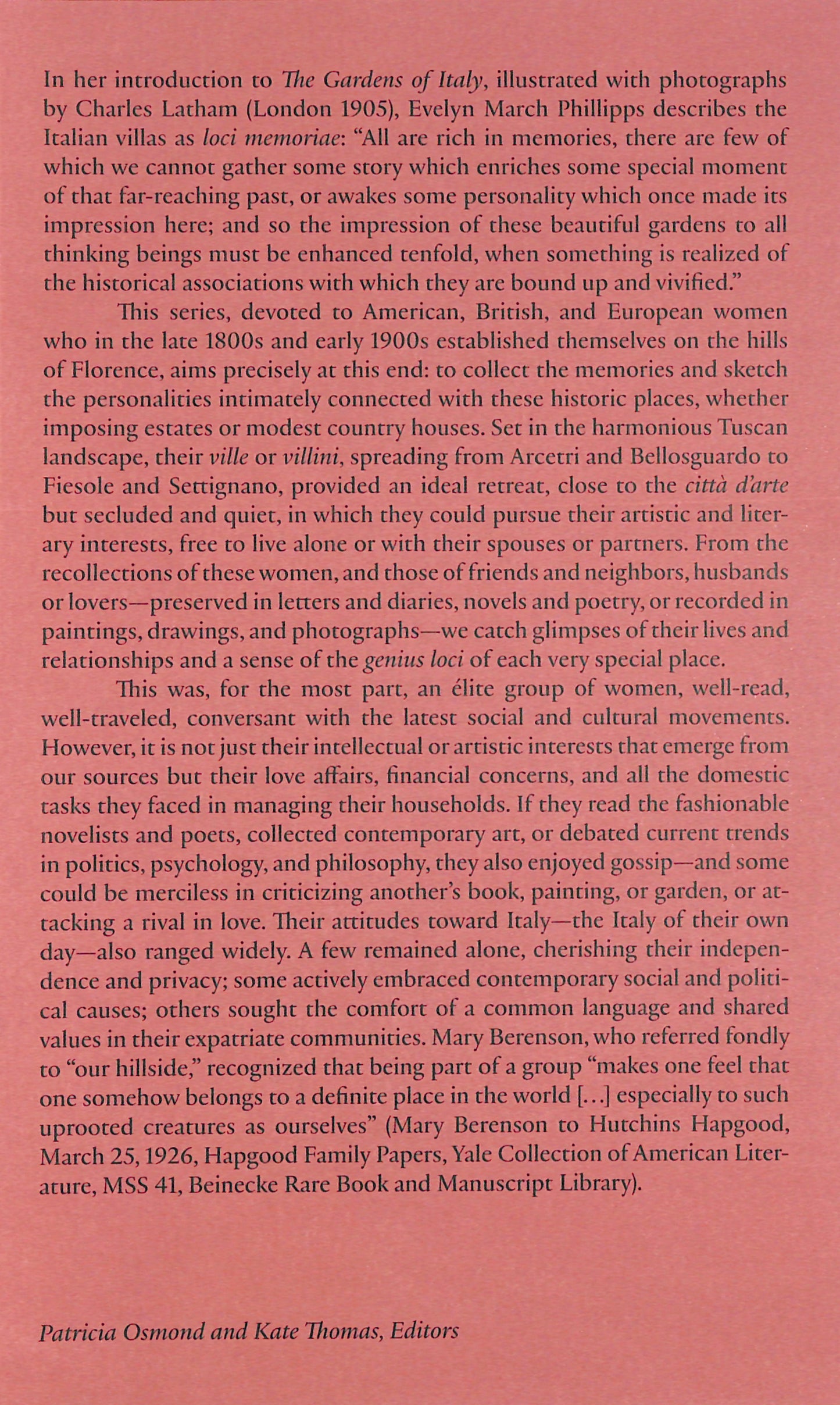 ALESSANDRA MARCHETTI, PATRICIA OSMOND with MICHELE AMEDEI / Nina Auzias and Leo Stein from Montparnasse to Settignano