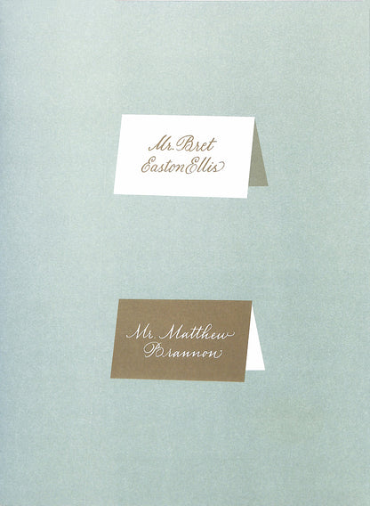 BRET EASTON ELLIS & MATTHEW BRANNON / Mr. Bret Easton Ellis / Mr. Matthew Brannon (signed)