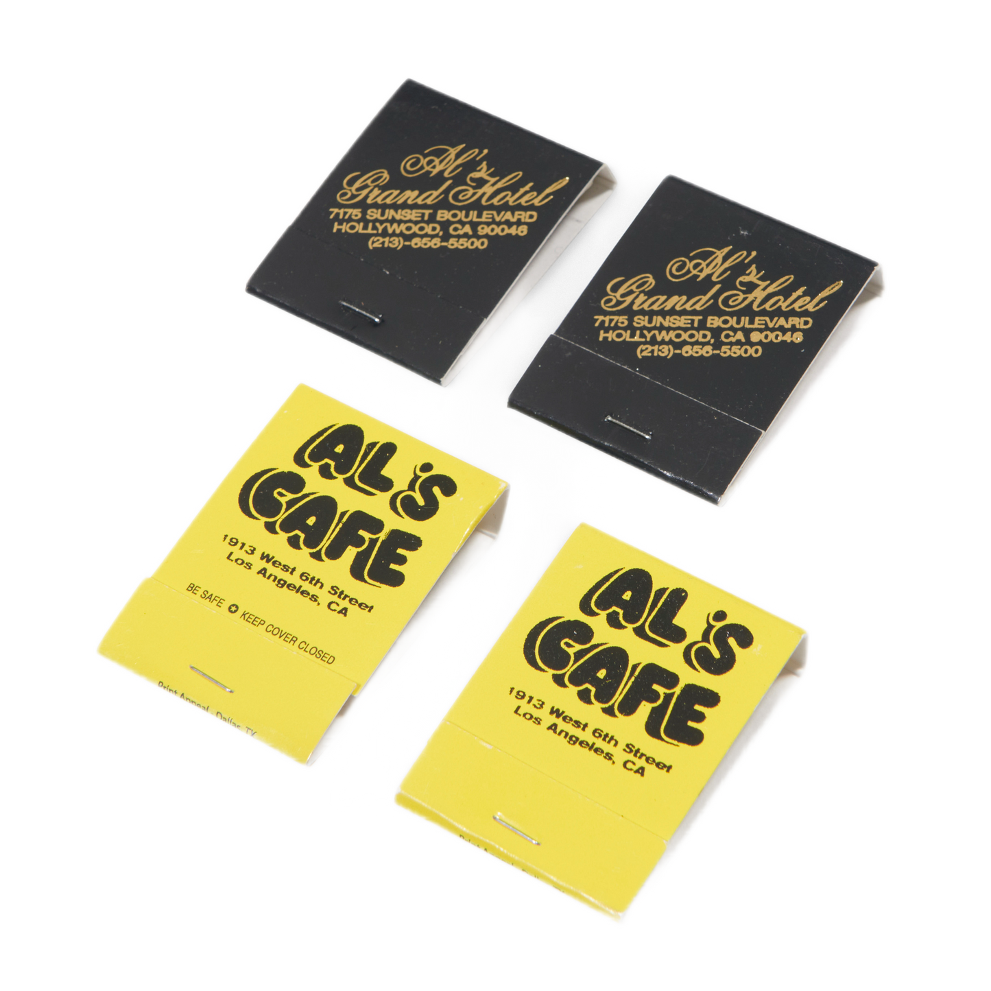 ALLEN RUPPERSBERG / Al's Cafe matchbooks