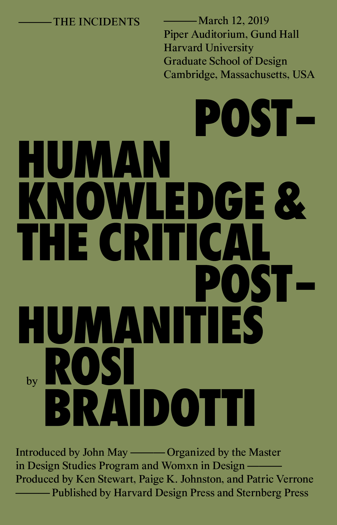 ROSI BRAIDOTTI / Posthuman Knowledge and the Critical Posthumanities