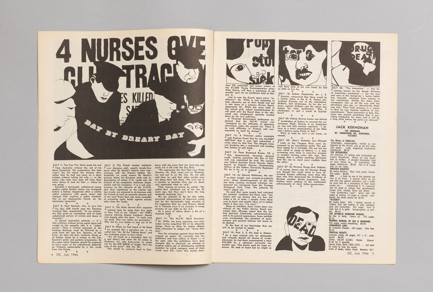 Ed. RICHARD NEVILLE, RICHARD WALSH with artwork by MARTIN SHARP / OZ Magazine No. 29