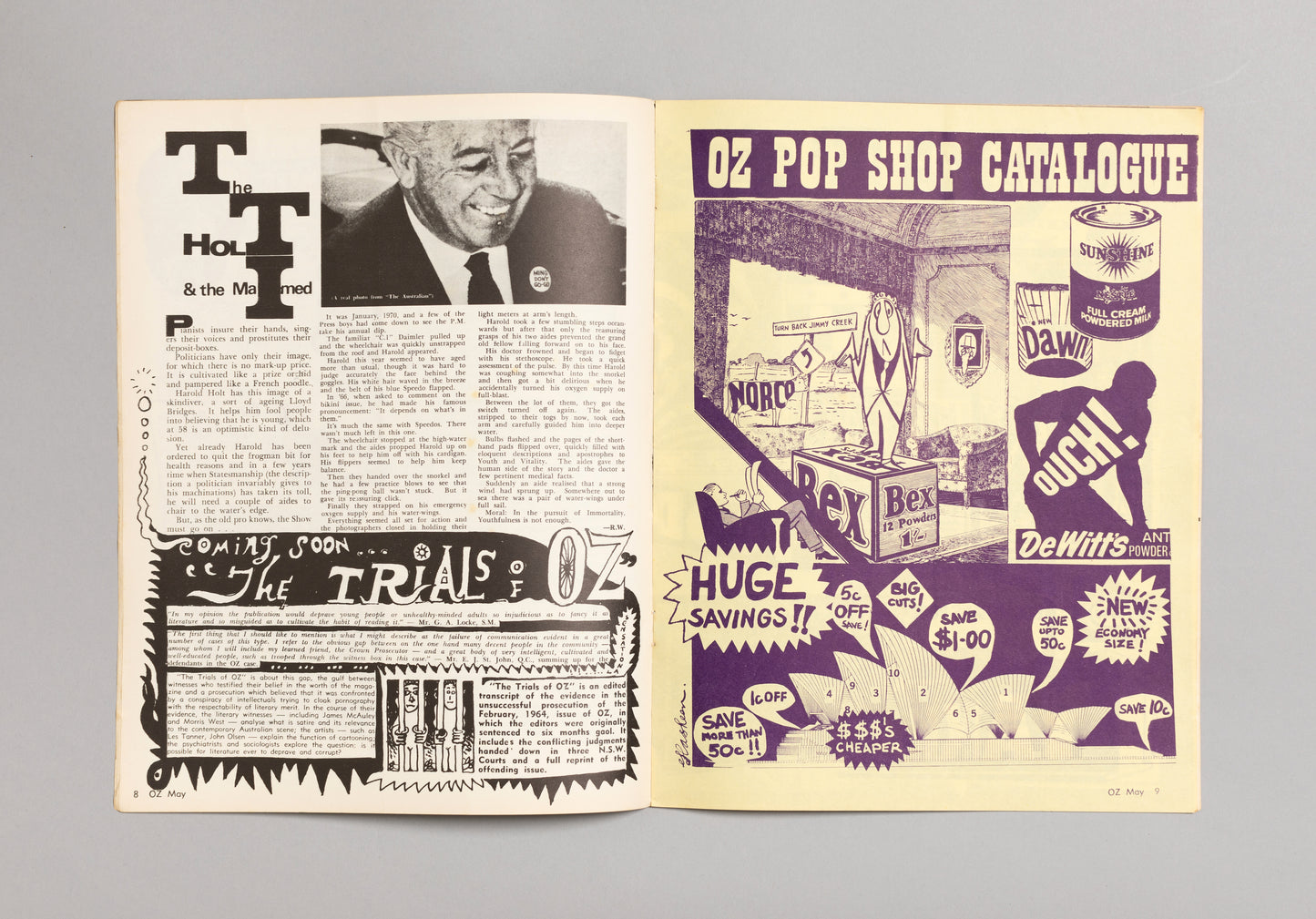 Ed. RICHARD NEVILLE, RICHARD WALSH with artwork by MARTIN SHARP / OZ Magazine No. 27