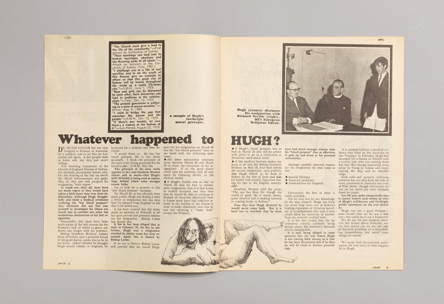 Ed. RICHARD NEVILLE, RICHARD WALSH with artwork by MARTIN SHARP / OZ Magazine No. 28