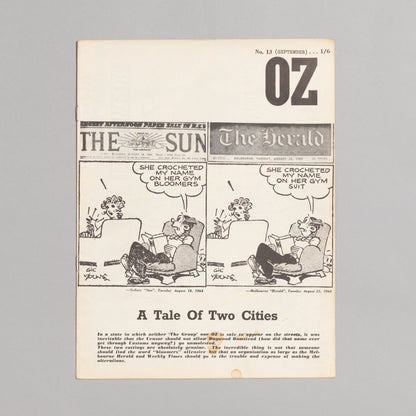 Ed. RICHARD NEVILLE, RICHARD WALSH with artwork by MARTIN SHARP / OZ Magazine No. 13