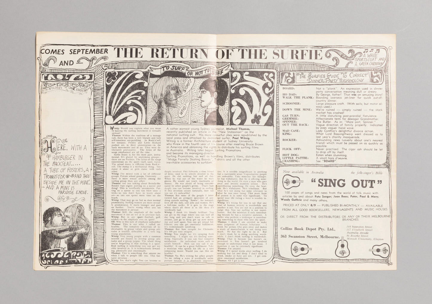 Ed. RICHARD NEVILLE, RICHARD WALSH with artwork by MARTIN SHARP / OZ Magazine No. 13