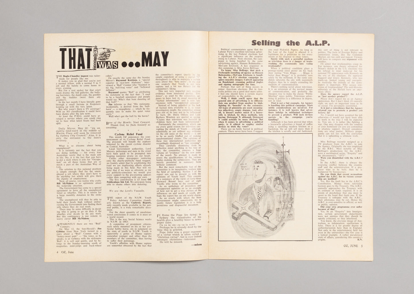 Ed. RICHARD NEVILLE, RICHARD WALSH with artwork by MARTIN SHARP / OZ Magazine No. 03