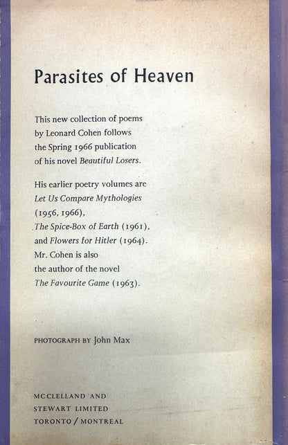 LEONARD COHEN / Parasites of Heaven