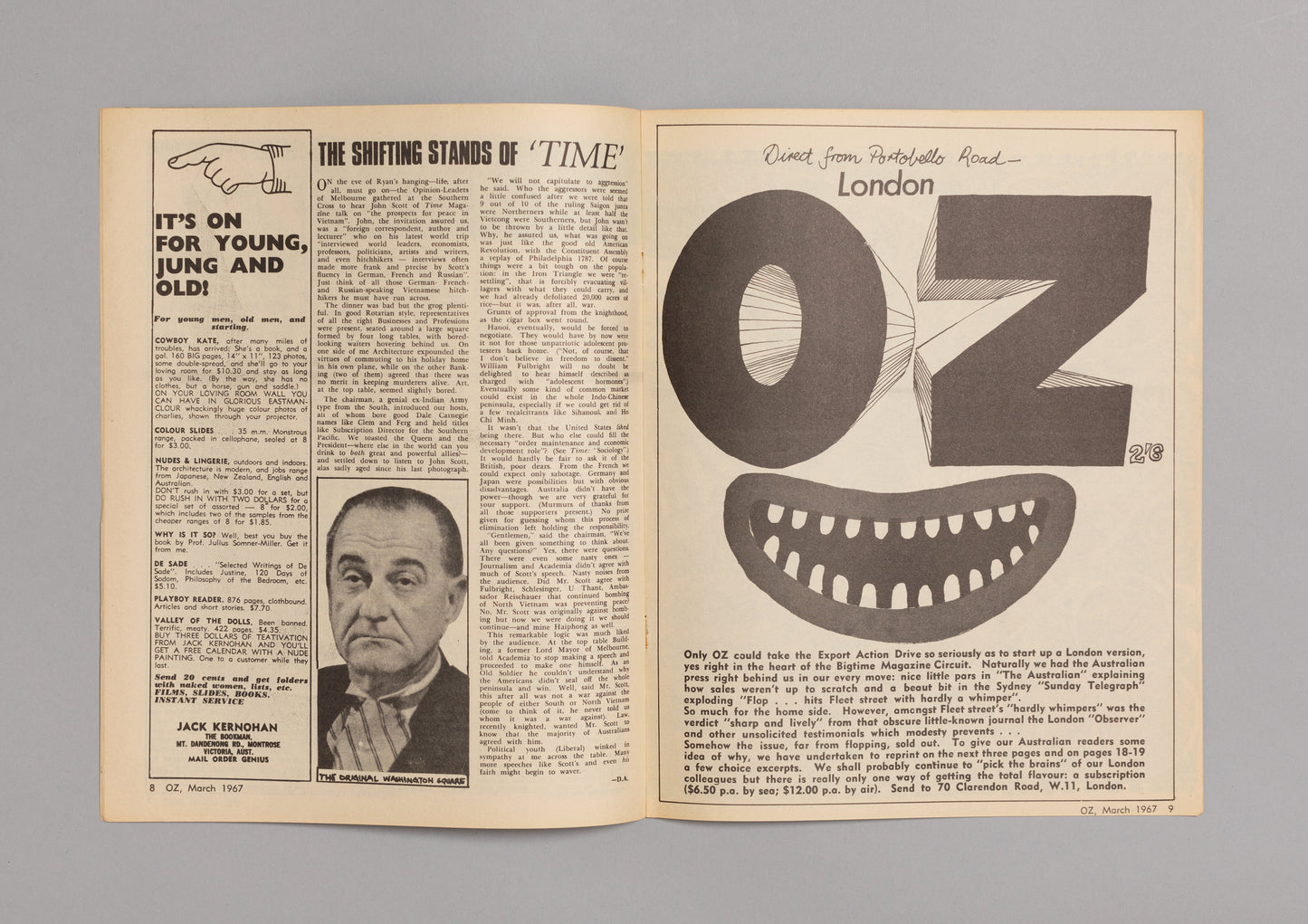 Ed. RICHARD NEVILLE, RICHARD WALSH with artwork by MARTIN SHARP / OZ Magazine No. 33