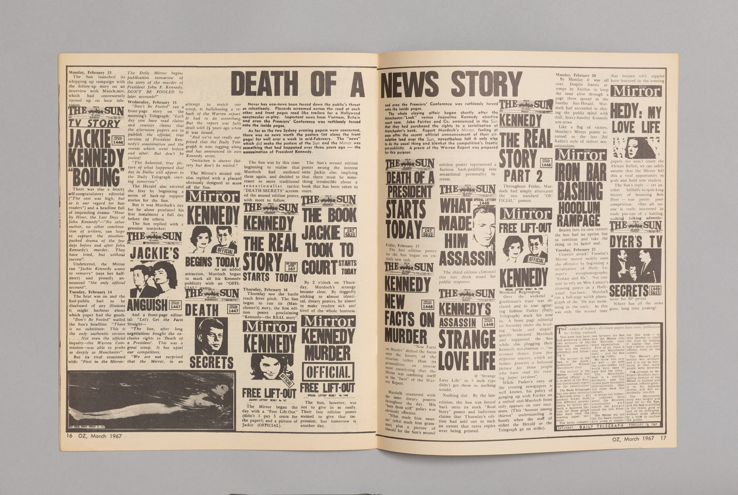 Ed. RICHARD NEVILLE, RICHARD WALSH with artwork by MARTIN SHARP / OZ Magazine No. 33