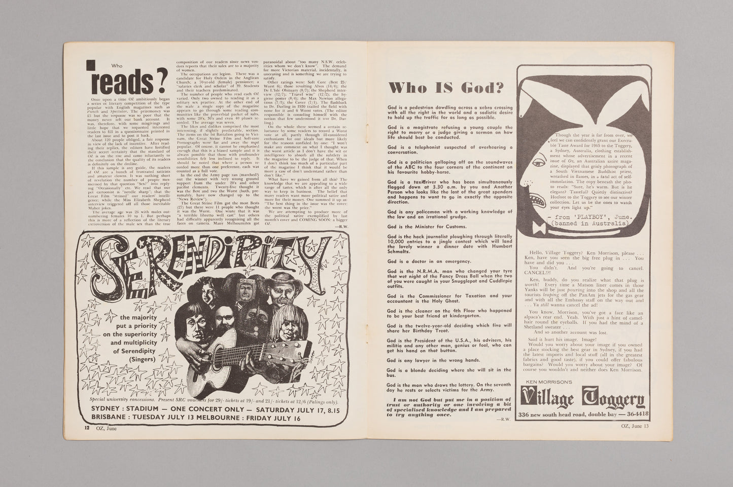 Ed. RICHARD NEVILLE, RICHARD WALSH with artwork by MARTIN SHARP / OZ Magazine No. 20