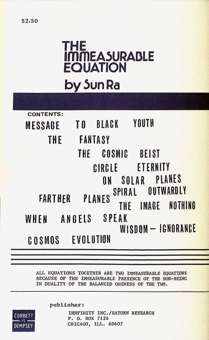 SUN RA / Extensions Out, Plus: Four Poetry Books (1959 - 1972)